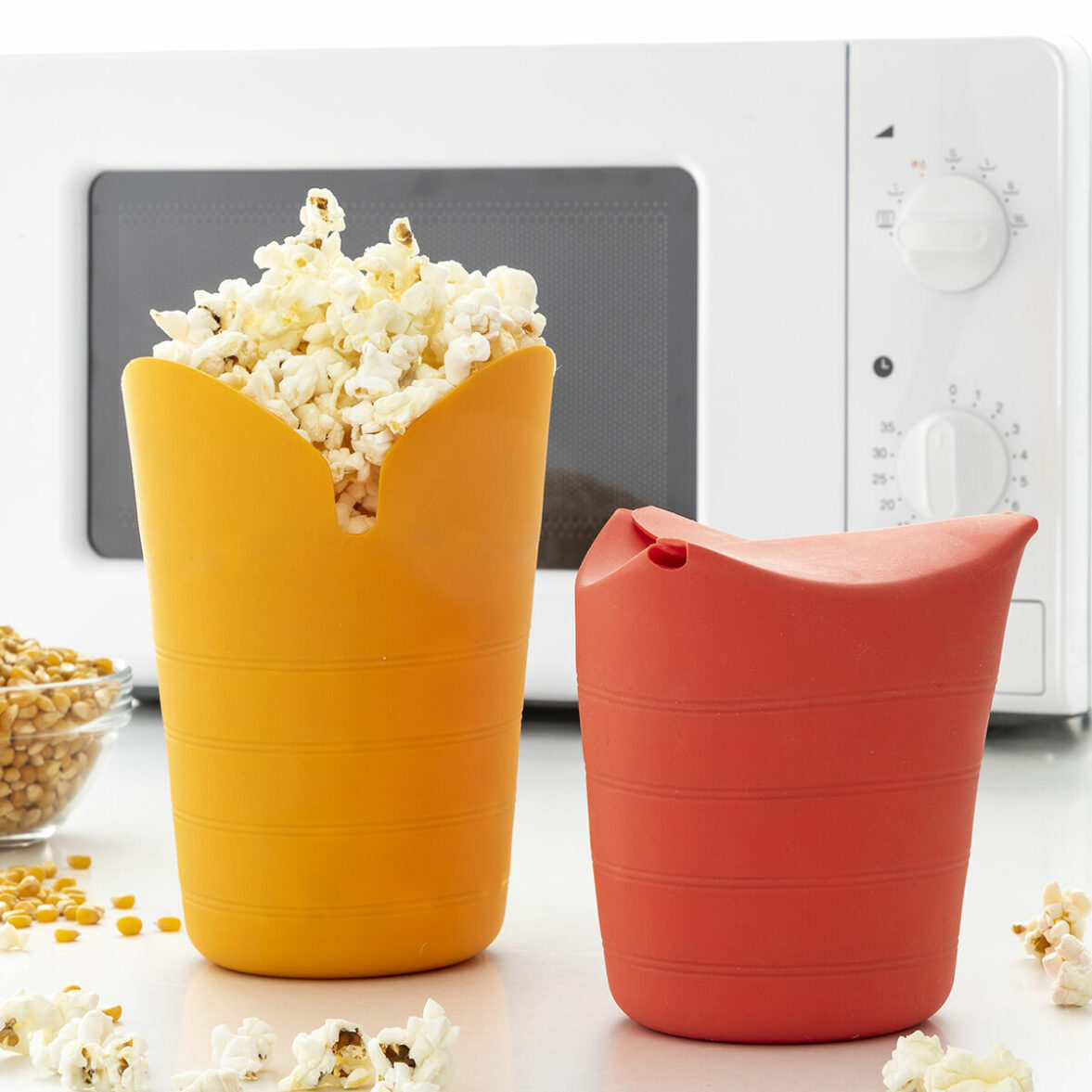 Palomiteras de Silicona Plegables InnovaGoods COLLAPSIBLE POPCORN BOWL Metal Silicona (Reacondicionado A) - Imagen 4
