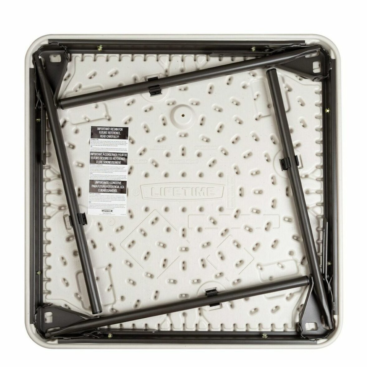 Mesa Infantil Lifetime Plegable Blanco Acero Plástico 61 x 61 x 53,5 cm - Imagen 4