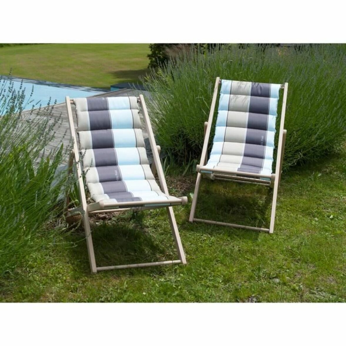 Silla de Jardín Jardin Prive I Love 106 x 55 x 95 cm Gris Madera de haya - Imagen 3