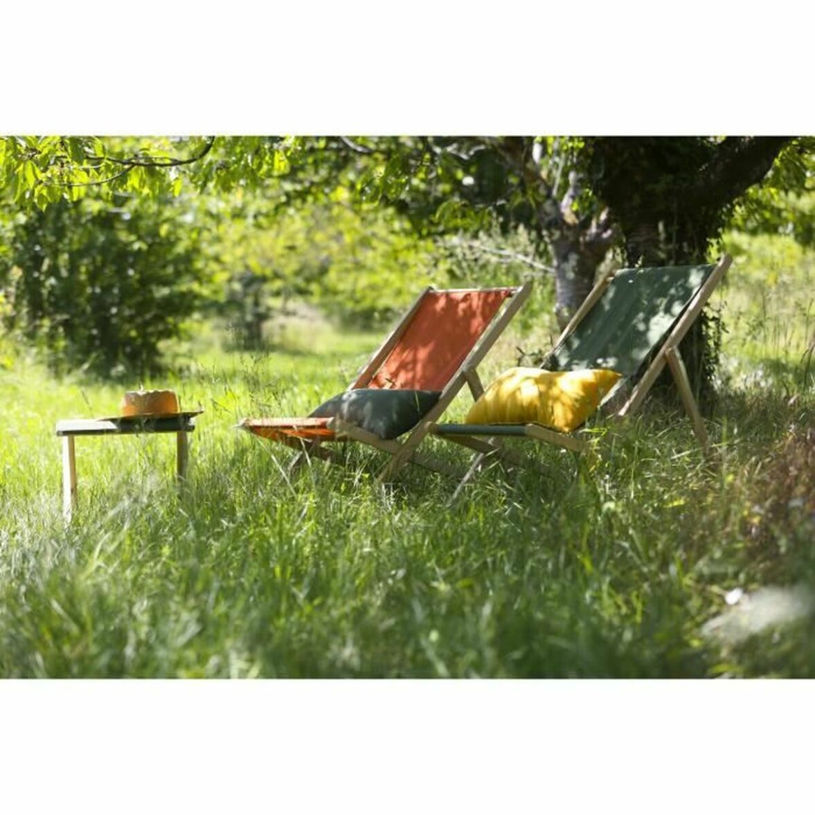 Tumbona Jardin Prive Verde 132 x 55 x 35 cm Madera de haya - Imagen 3