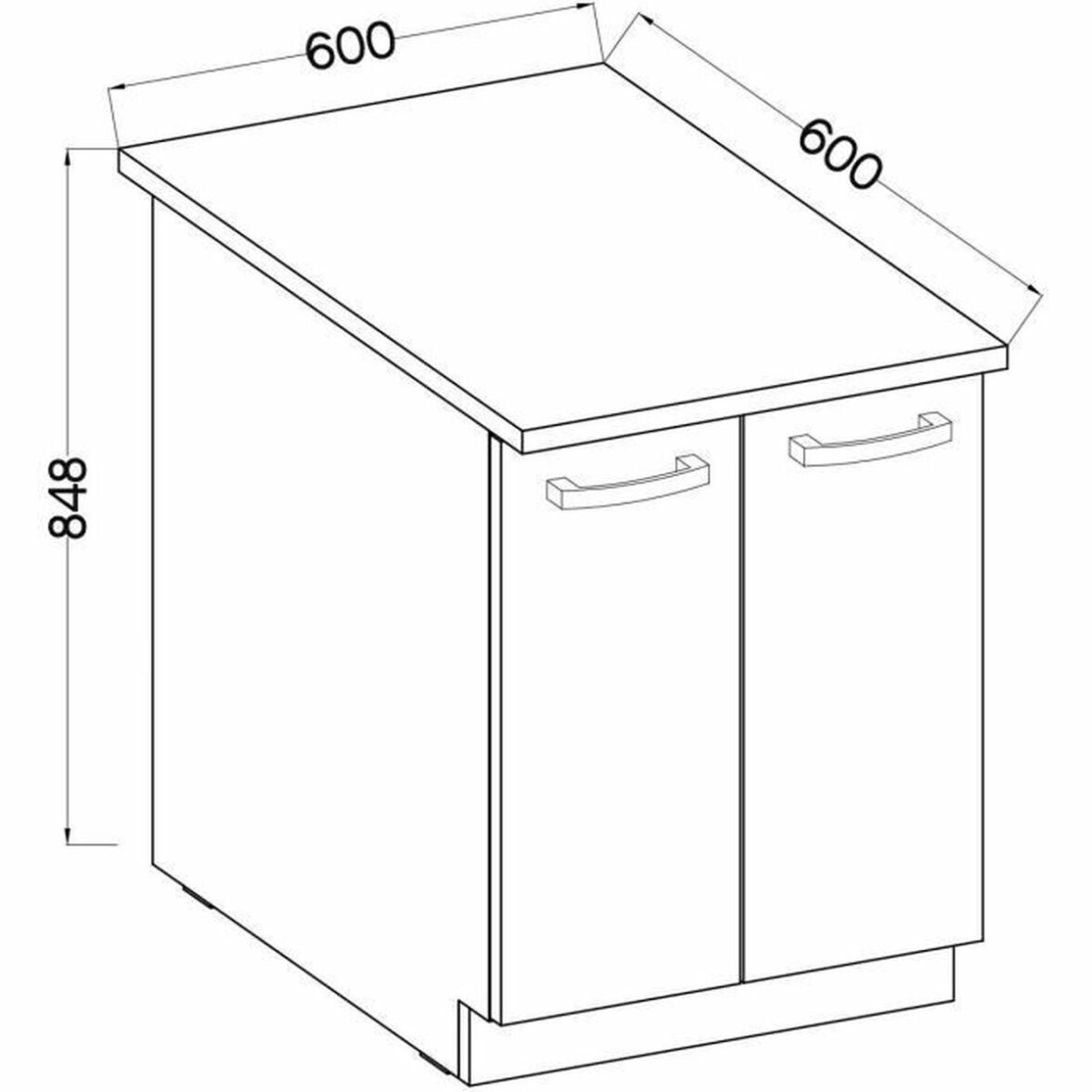Mueble Auxiliar 60 x 51,6 x 85 cm Gris - Imagen 4