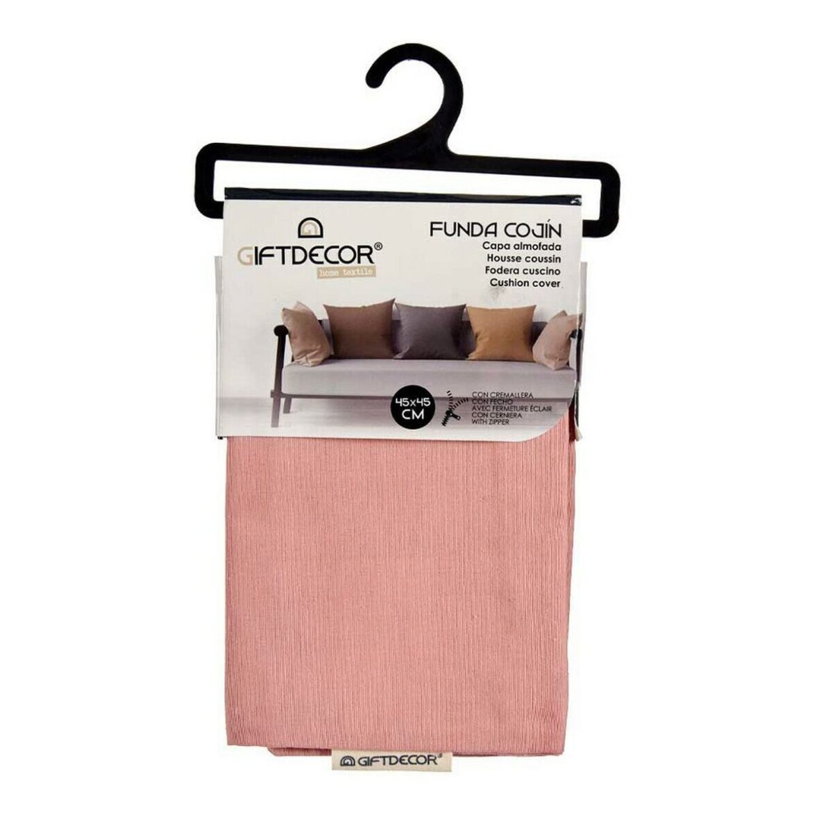 Funda de cojín Rosa 45 x 0,5 x 45 cm 60 x 0,5 x 60 cm - Imagen 6