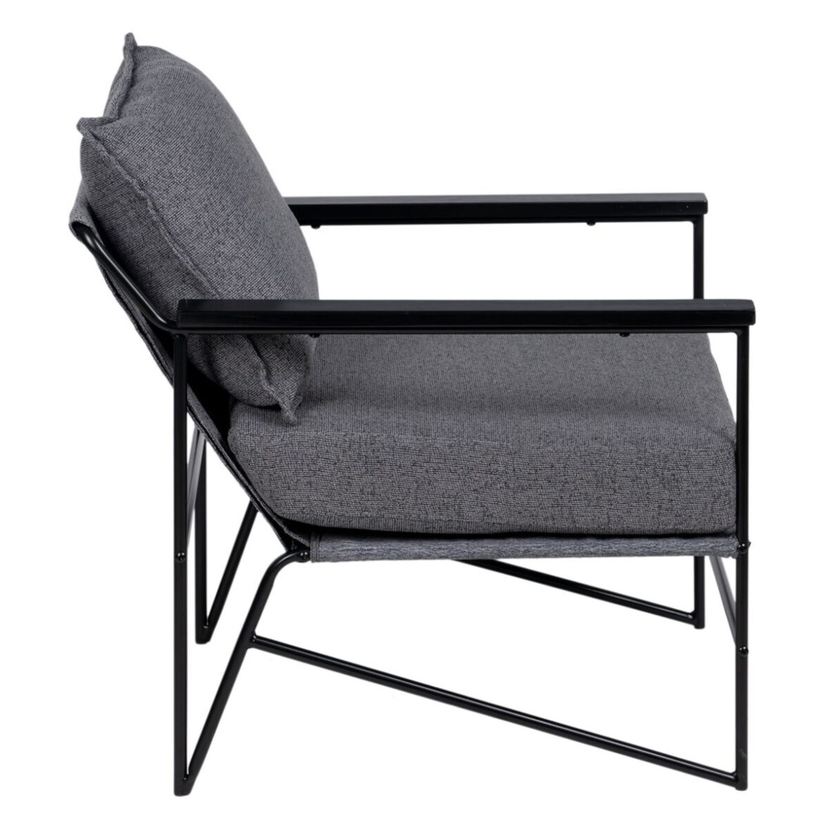 Sillón 69 x 79 x 82 cm Tejido Sintético Gris Metal - Imagen 8