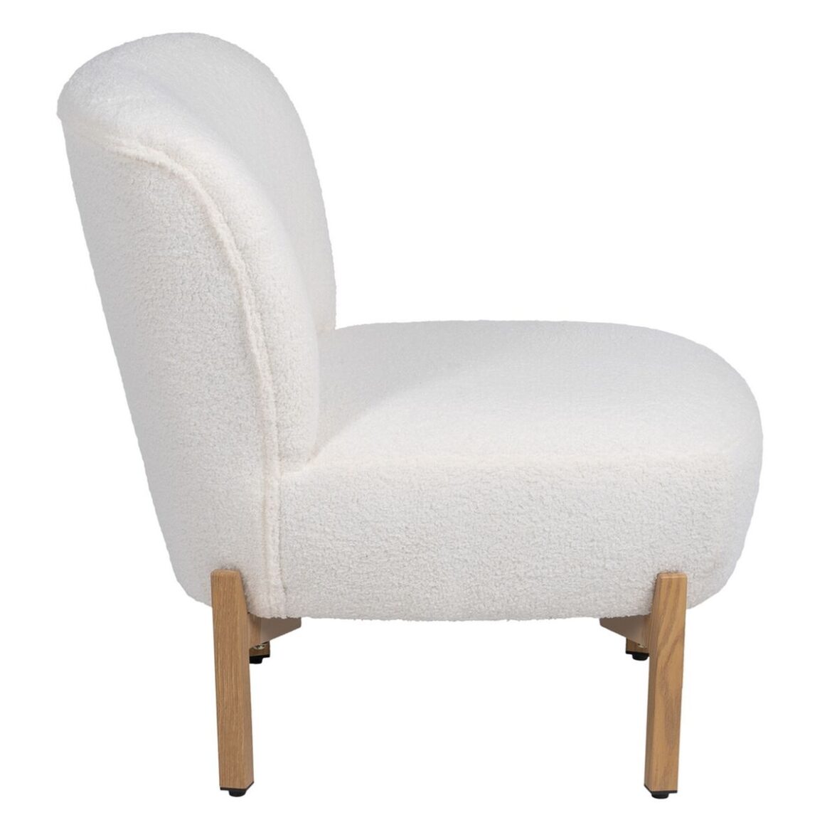 Sillón 62 x 75 x 74 cm Tejido Sintético Metal Blanco - Imagen 5