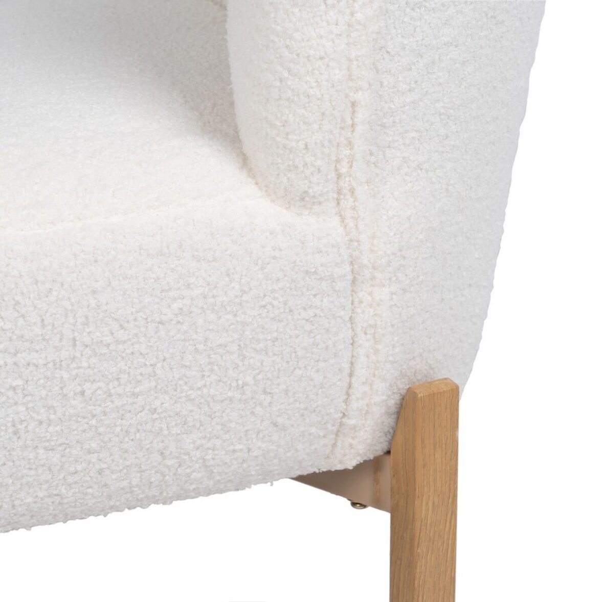 Sillón 62 x 75 x 74 cm Tejido Sintético Metal Blanco - Imagen 9