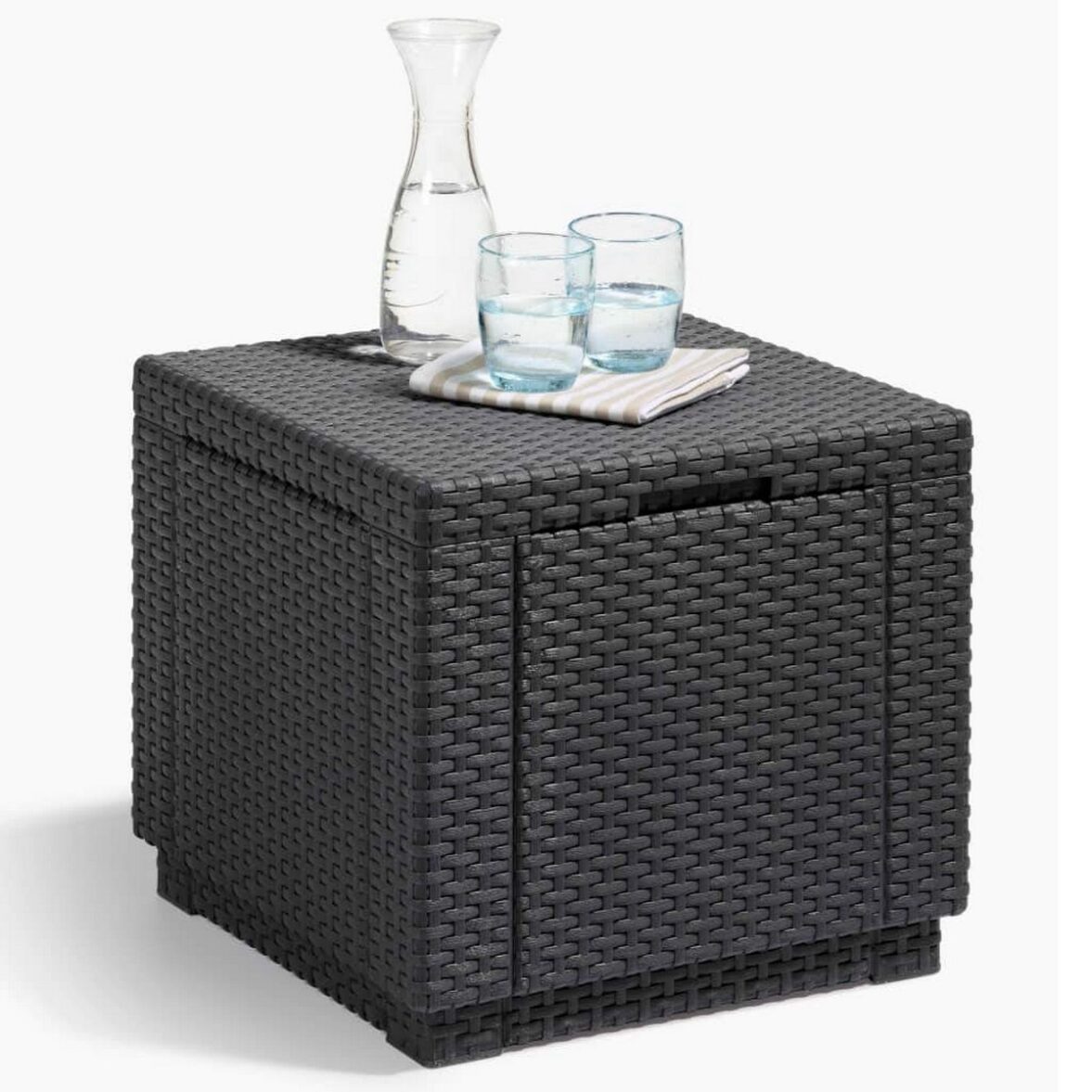 Mesa auxiliar Allibert by KETER Negro Polipropileno (42 x 42 x 39 cm) - Imagen 8