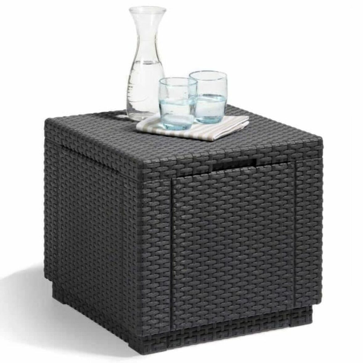 Mesa auxiliar Allibert by KETER Negro Polipropileno (42 x 42 x 39 cm) - Imagen 3