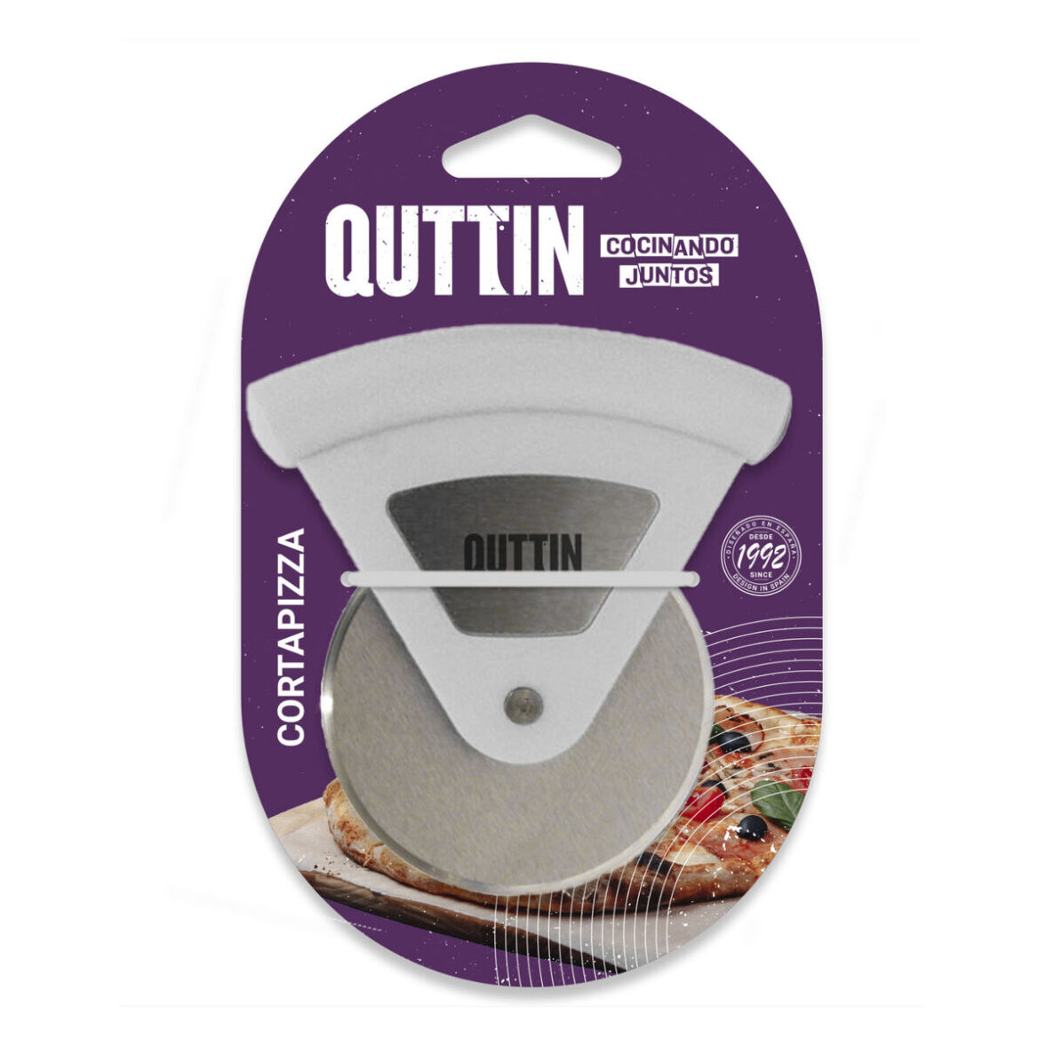 Cortapizza Quttin Acero 10,5 x 11,5 cm (12 Unidades) - Imagen 3