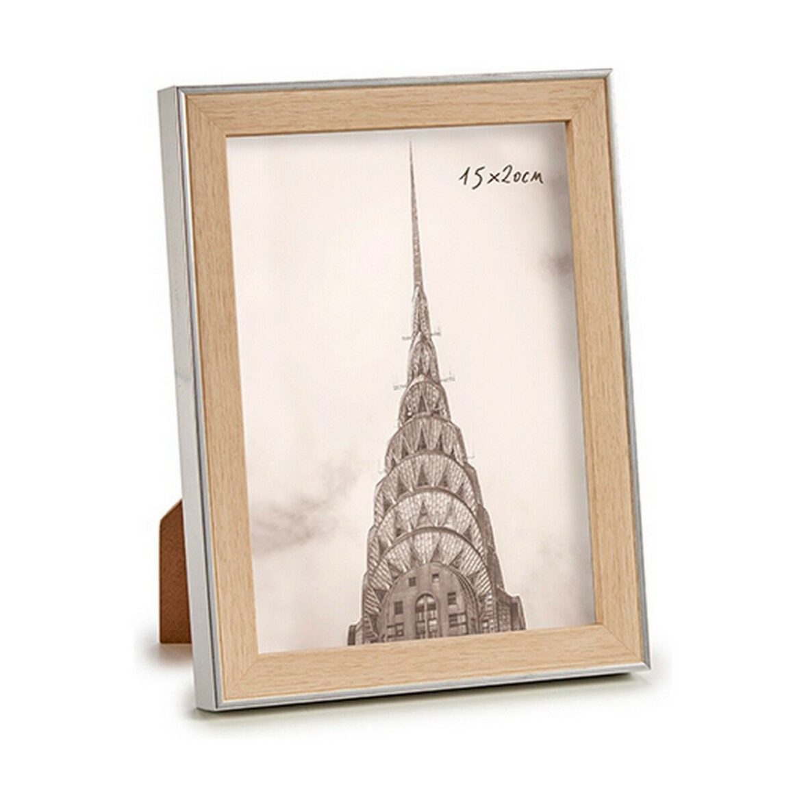 Marco de Fotos GiftDecor WPC1920MS-3 Marrón Plateado Natural Vidrio Polipropileno (6 Unidades) - Imagen 3