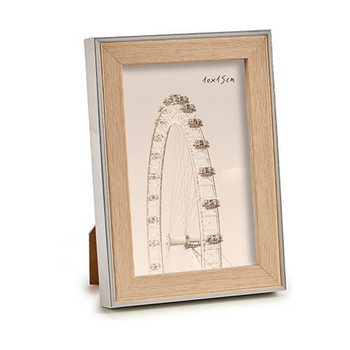 Marco de Fotos GiftDecor WPC1920MS-1 Marrón Plateado Natural Vidrio Polipropileno (6 Unidades) - Imagen 3
