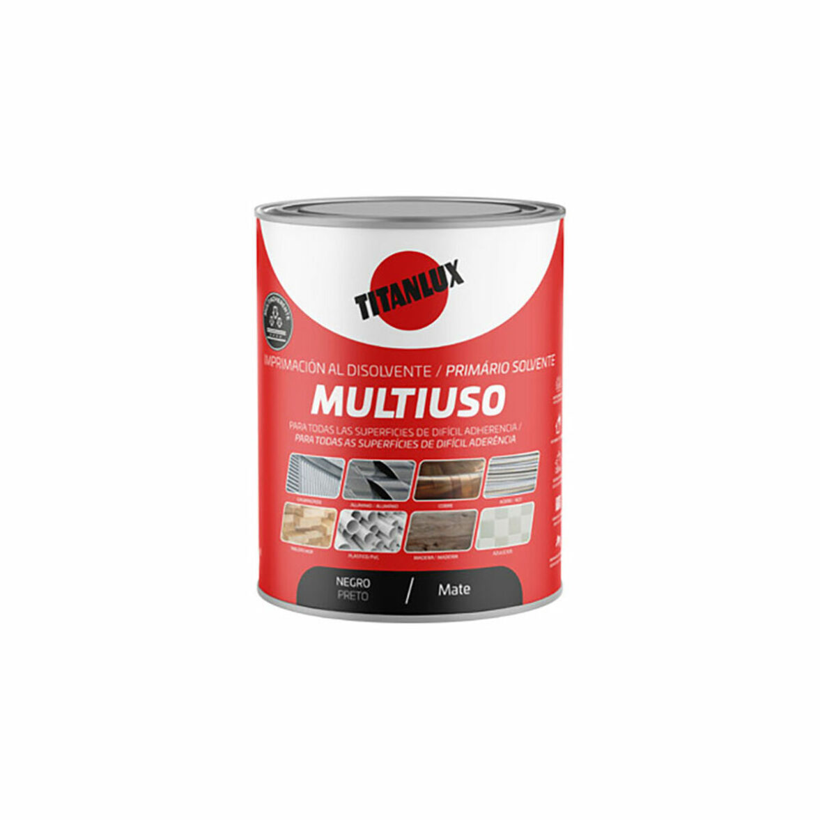 Pintura de Imprimación Titanlux Negro Mate 750 ml