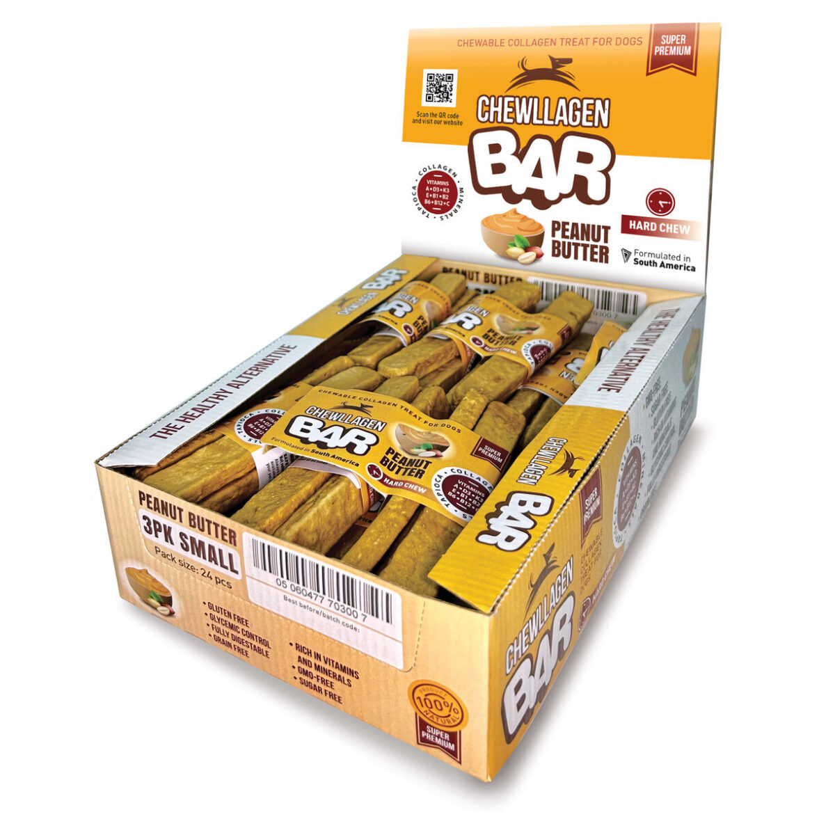 Barritas Chewllagen Manteca de cacahuete 72 Piezas - Imagen 3