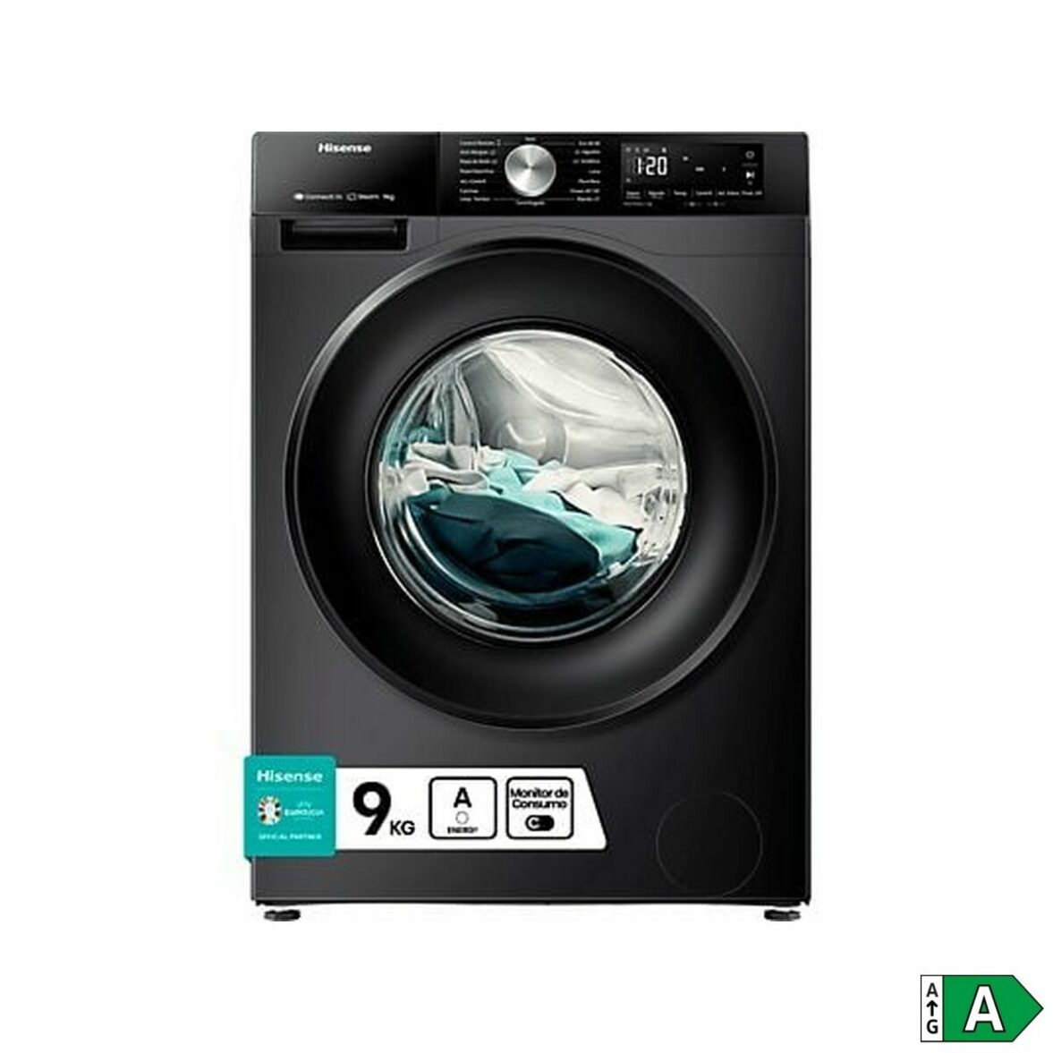 Lavadora Hisense WF3S9043BB3 1400 rpm 9 kg - Imagen 4
