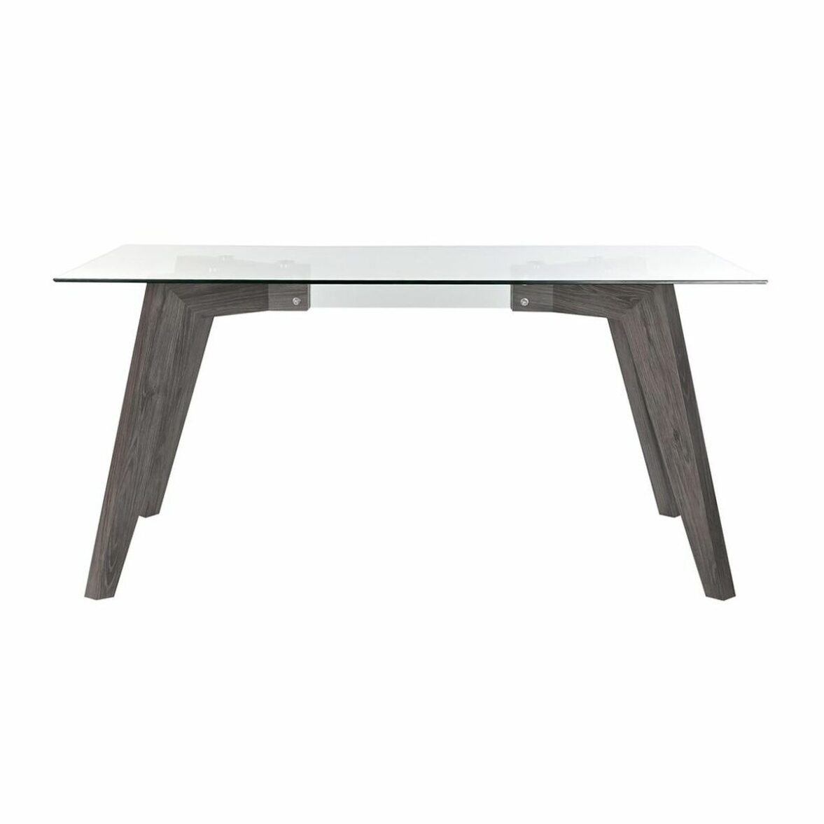 Mesa de Comedor DKD Home Decor Cristal Gris Transparente Madera MDF (160 x 90 x 75 cm) - Imagen 3