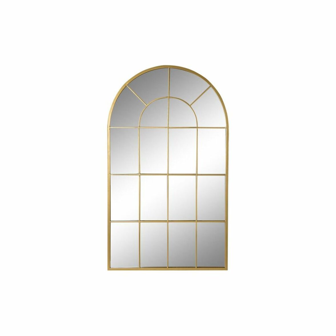Espejo de pared DKD Home Decor Cristal Dorado Ventanas Hierro (70 x 2,5 x 120 cm)