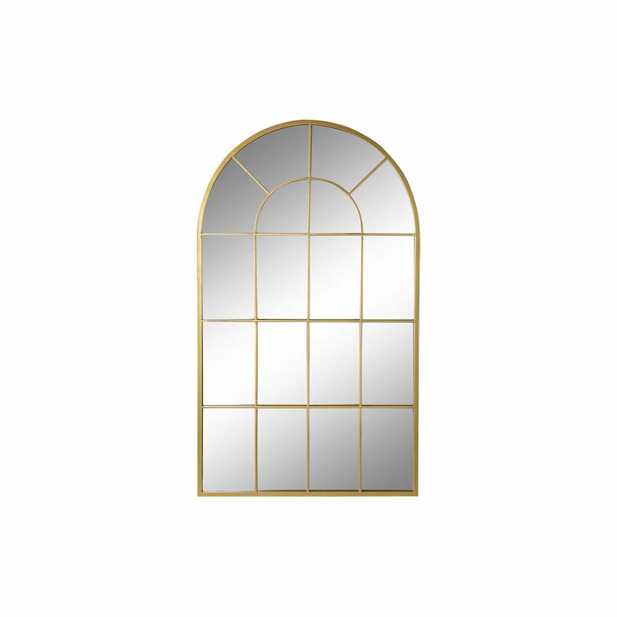 Espejo de pared DKD Home Decor Cristal Dorado Ventanas Hierro (70 x 2,5 x 120 cm)