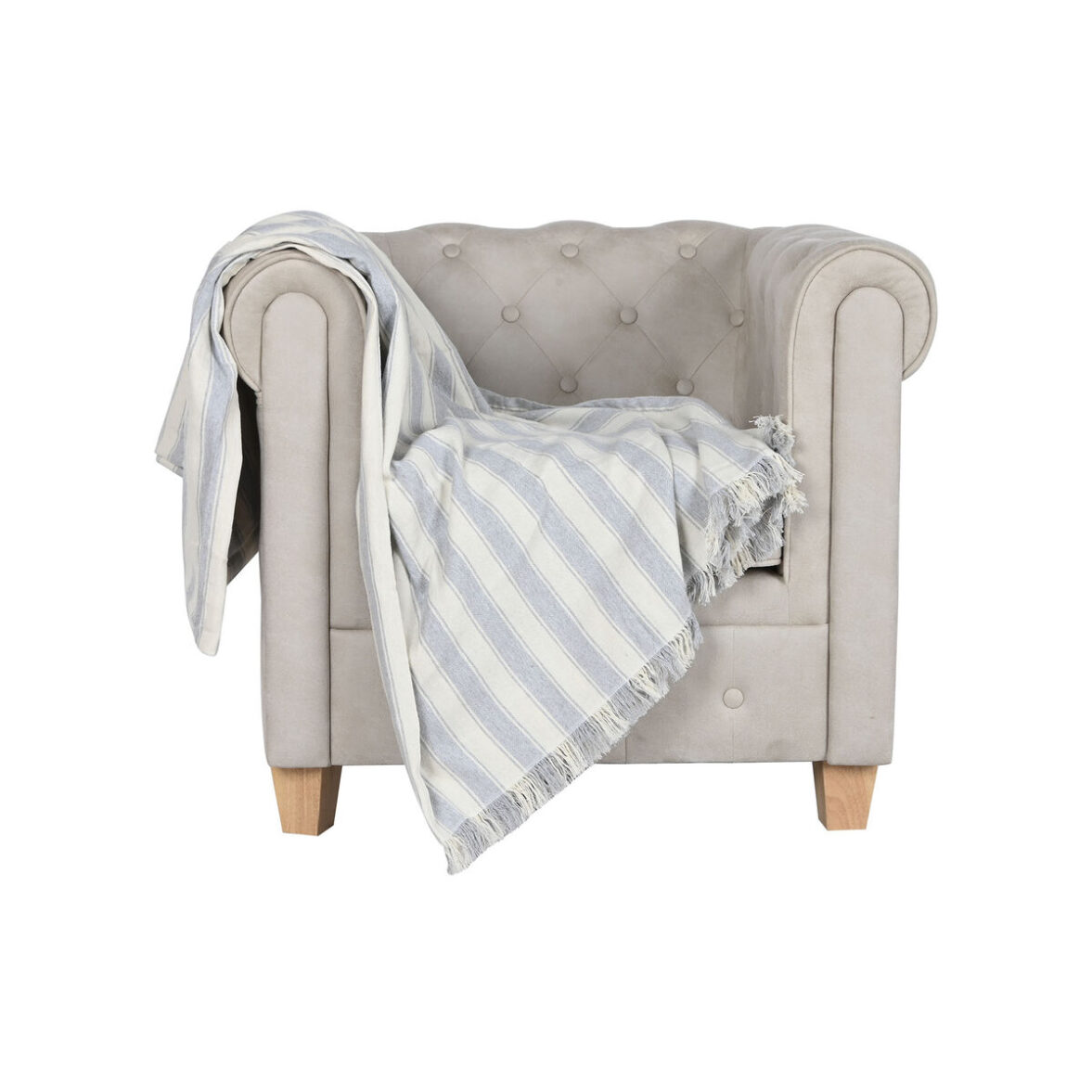 Manta Home ESPRIT Gris 150 x 250 cm - Imagen 5