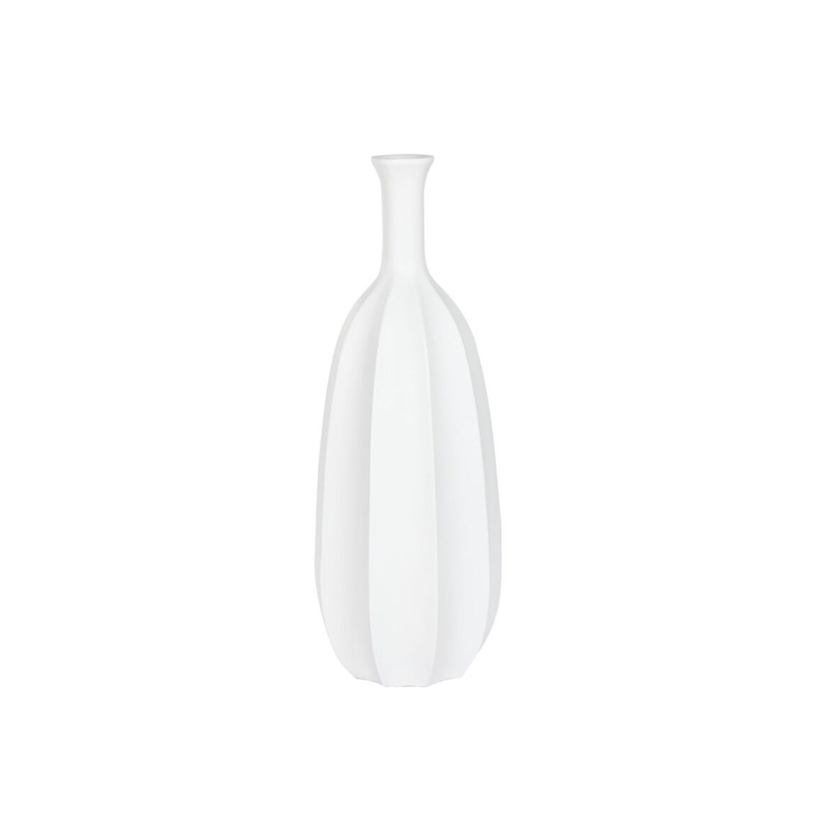 Jarrón Home ESPRIT Blanco Fibra de Vidrio 34 x 34 x 100 cm