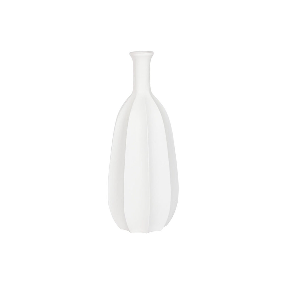 Jarrón Home ESPRIT Blanco Fibra de Vidrio 30 x 30 x 80 cm
