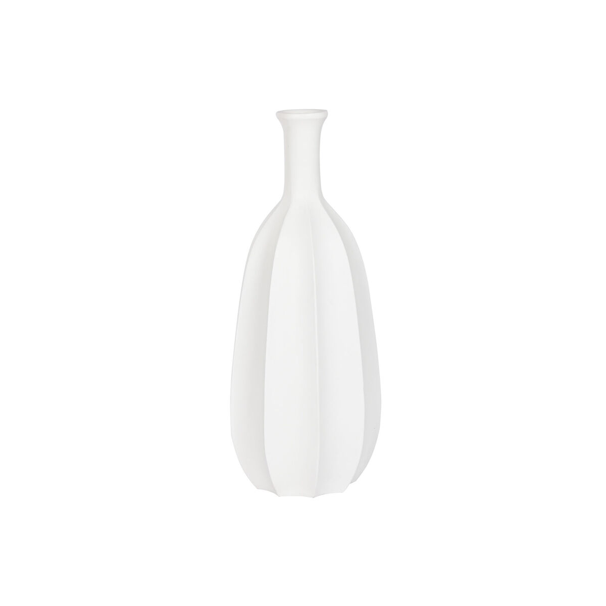 Jarrón Home ESPRIT Blanco Fibra de Vidrio 30 x 30 x 80 cm