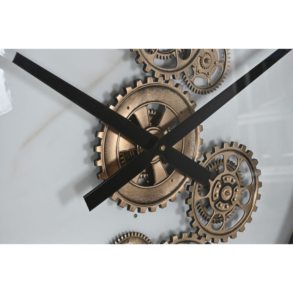Reloj de Pared Home ESPRIT Blanco Negro Dorado Metal 142 X 9 X 142 cm - Imagen 5
