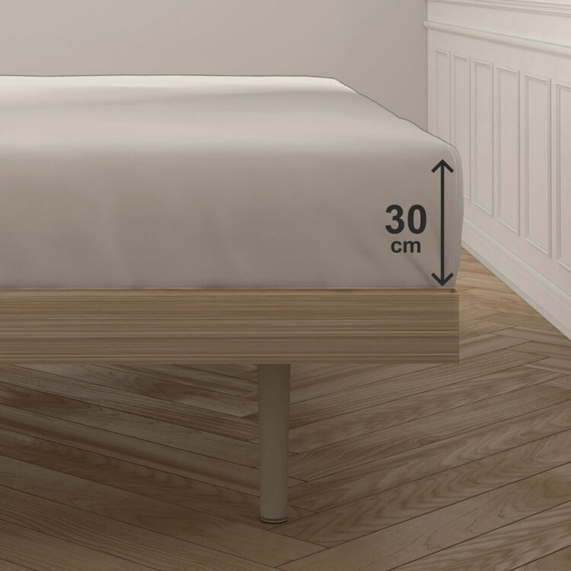 Sábana Bajera Ajustable Happy Home Mix Colors Lino Cama de 105 - Imagen 5