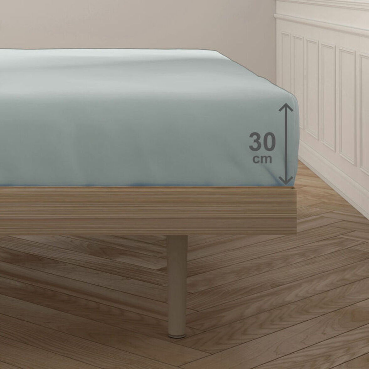 Sábana Bajera Ajustable Happy Home Mix Colors Gris Cama de 160 - Imagen 5