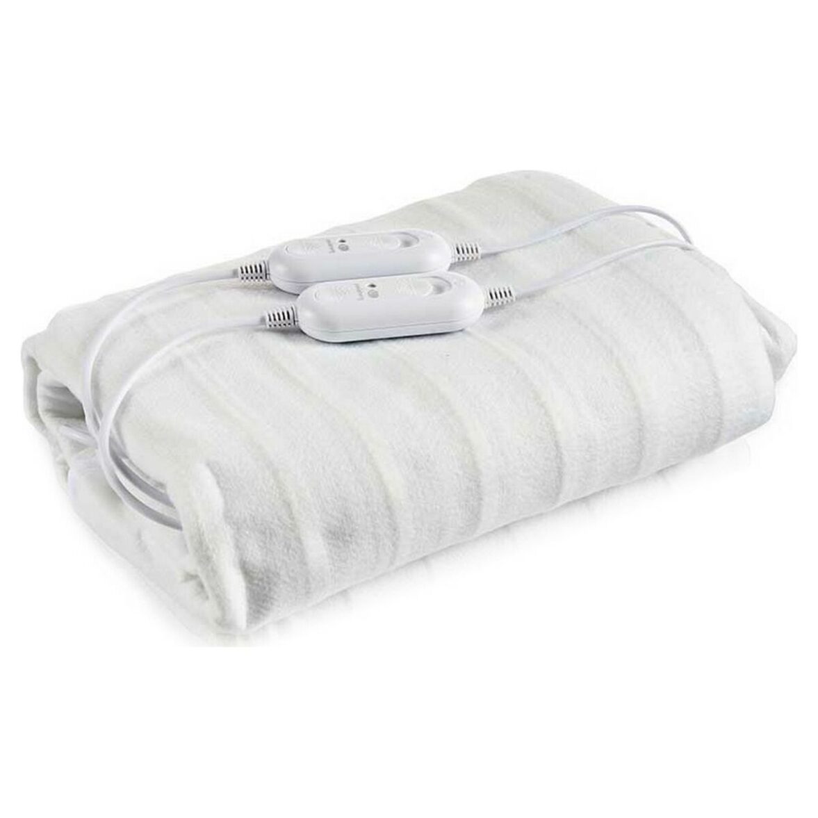Calientacamas Eléctrico Doble 2 x 60 W Poliéster Blanco (140 x 1 x 160 cm)