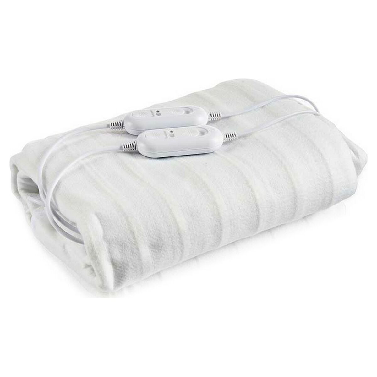 Calientacamas Eléctrico Doble 2 x 60 W Poliéster Blanco (140 x 1 x 160 cm)