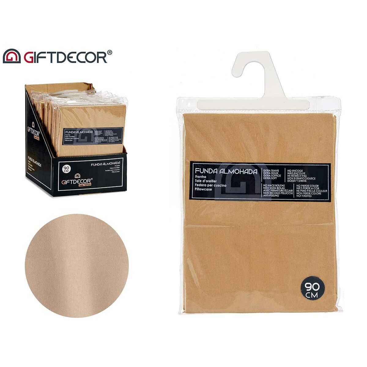 Funda de almohada Beige 45 x 0,3 x 90 cm 45 x 0,2 x 70 cm