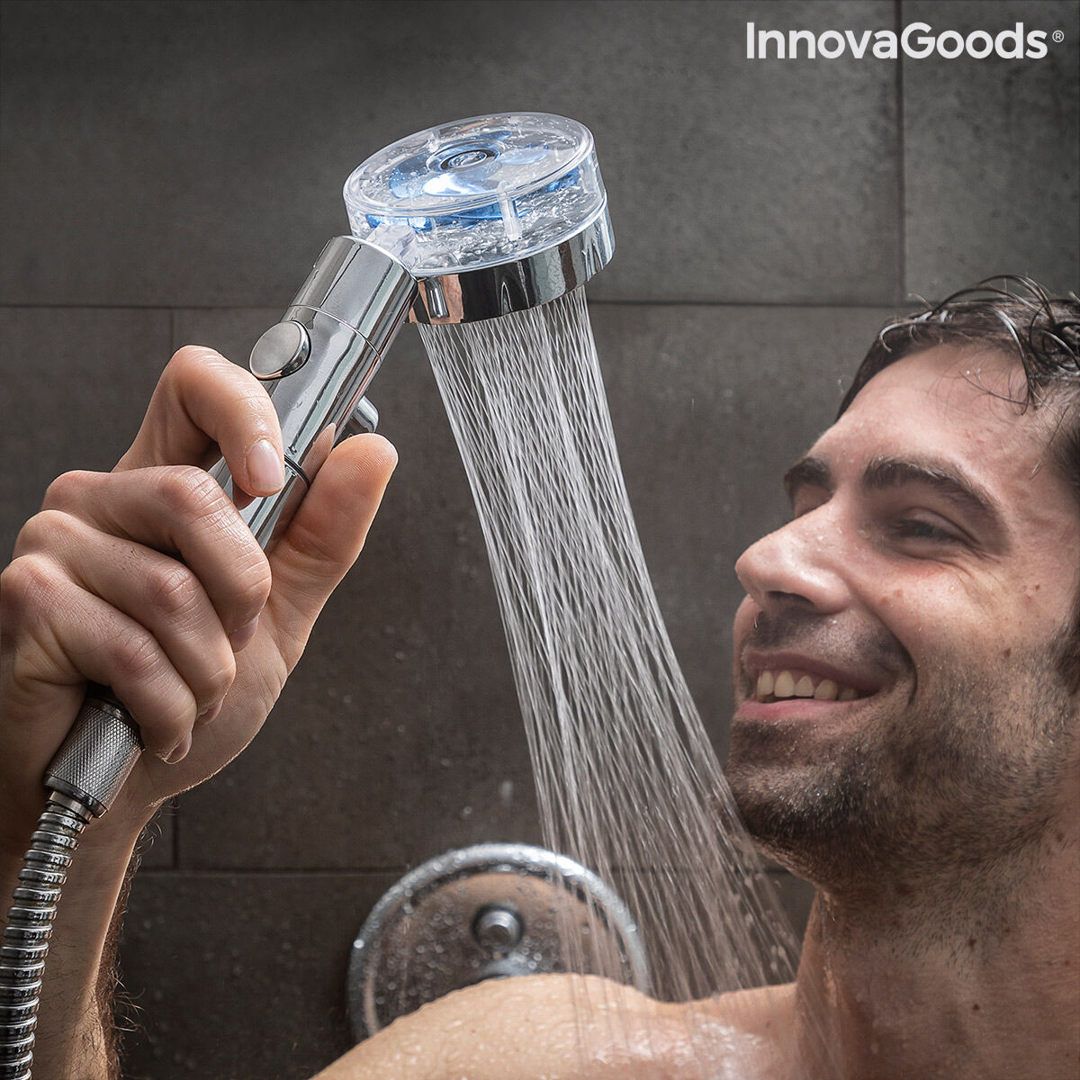 Ecoducha con Hélice de Presión y Filtro Purificador InnovaGoods HELIWER Multicolor Acero Inoxidable (Reacondicionado A)