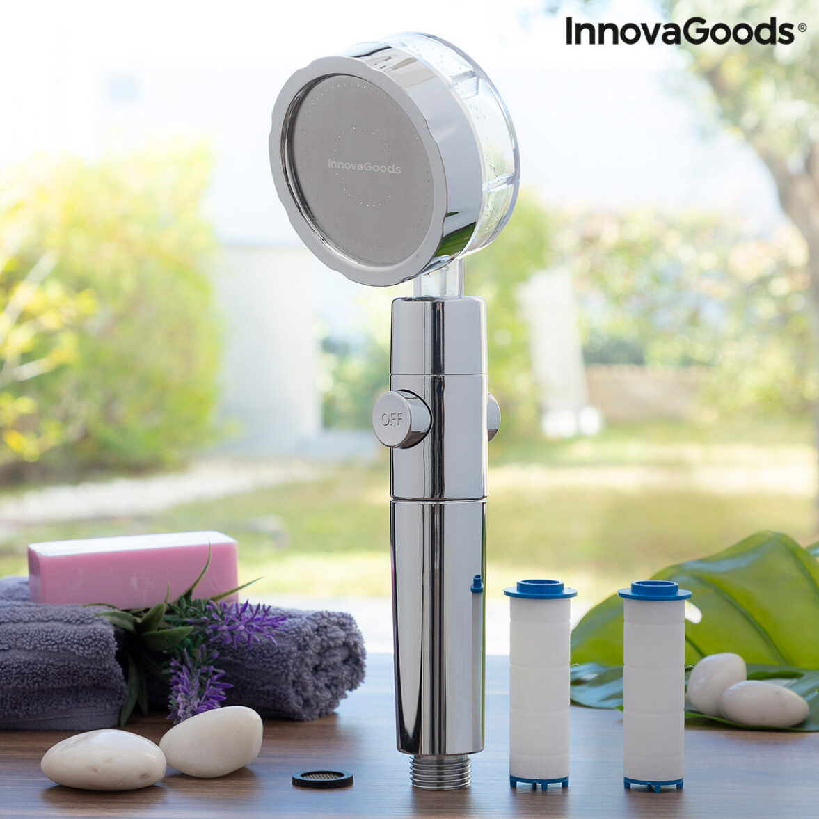 Ecoducha con Hélice de Presión y Filtro Purificador InnovaGoods HELIWER Multicolor Acero Inoxidable (Reacondicionado A) - Imagen 4