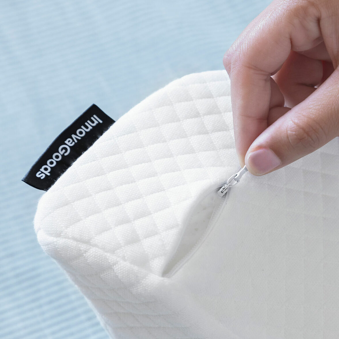 Almohada Viscoelástica Cervical para Parejas Cozzy InnovaGoods Blanco Espuma viscoelástica (Reacondicionado A) - Imagen 7