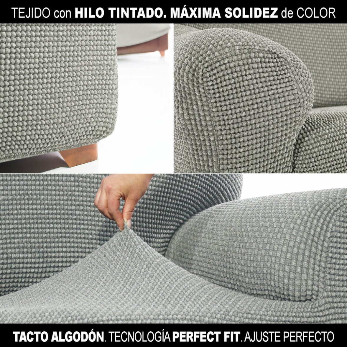 Funda para Sofá Sofaskins Gris (Reacondicionado A) - Imagen 8