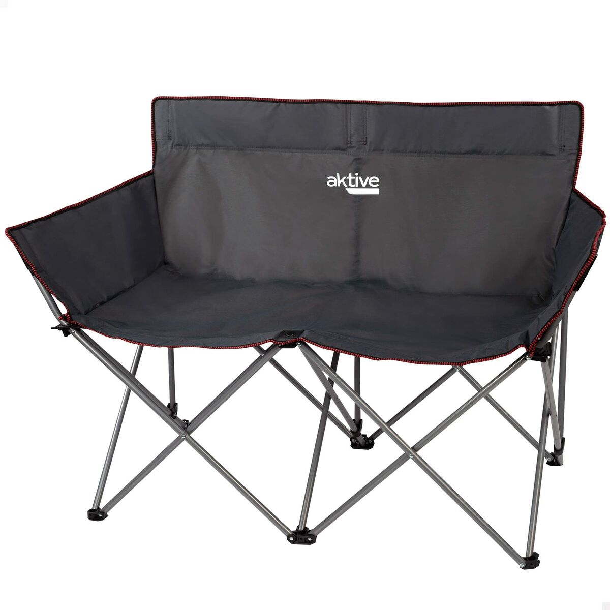 Silla Plegable Aktive 52882 Negro Acero 2 plazas (Reacondicionado B)