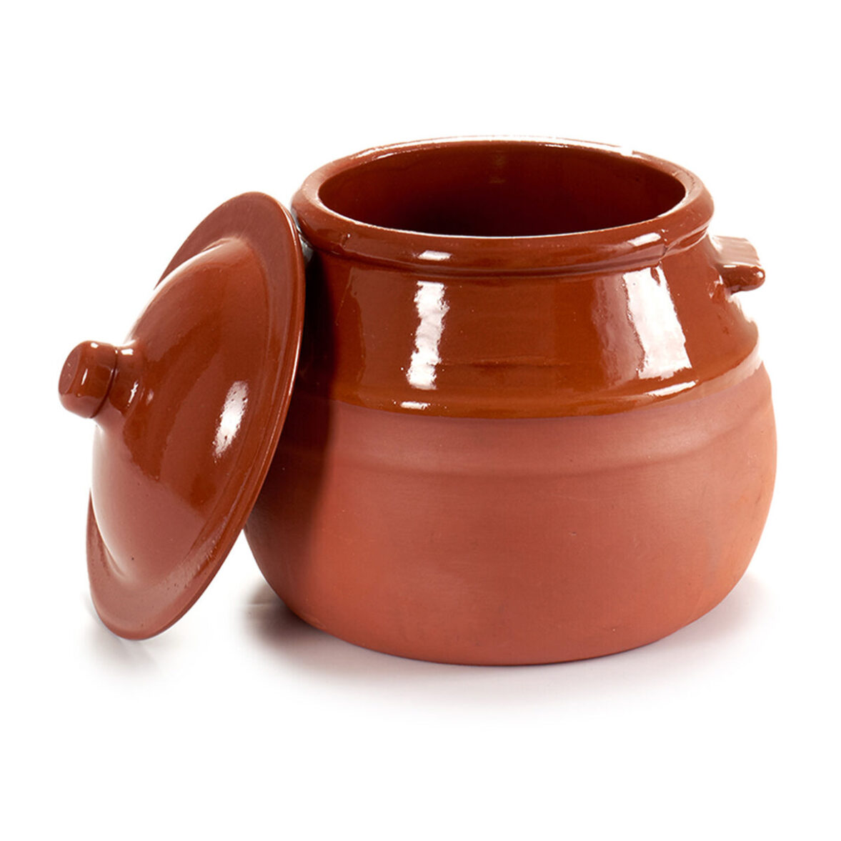 Olla con Tapa Barro cocido 2 L 19 x 20,5 x 18 cm (4 Unidades) - Imagen 4