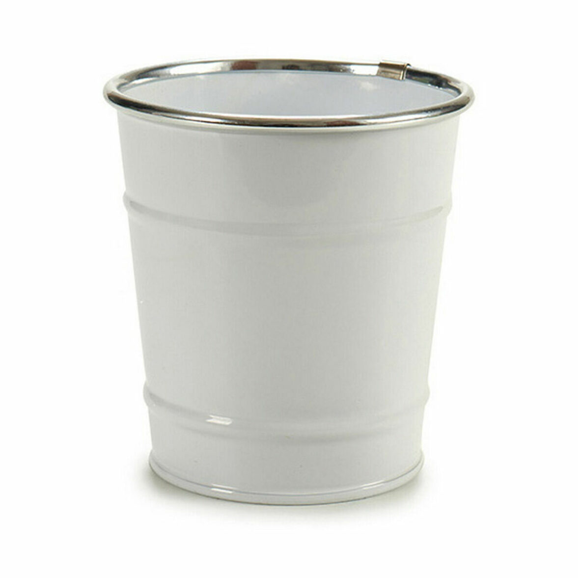 Macetero Cubo Blanco Plateado Zinc 10,5 x 10,5 x 10,5 cm (72 Unidades) - Imagen 3