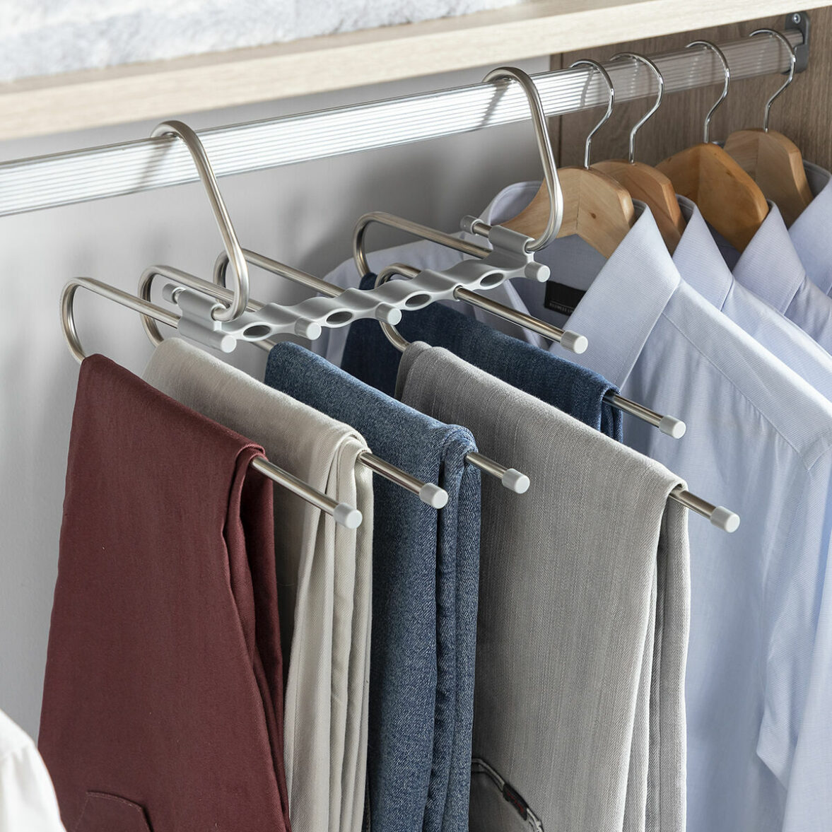 Percha Múltiple para Pantalones 5 en 1 Havser InnovaGoods Acero Inoxidable (Reacondicionado A) - Imagen 8