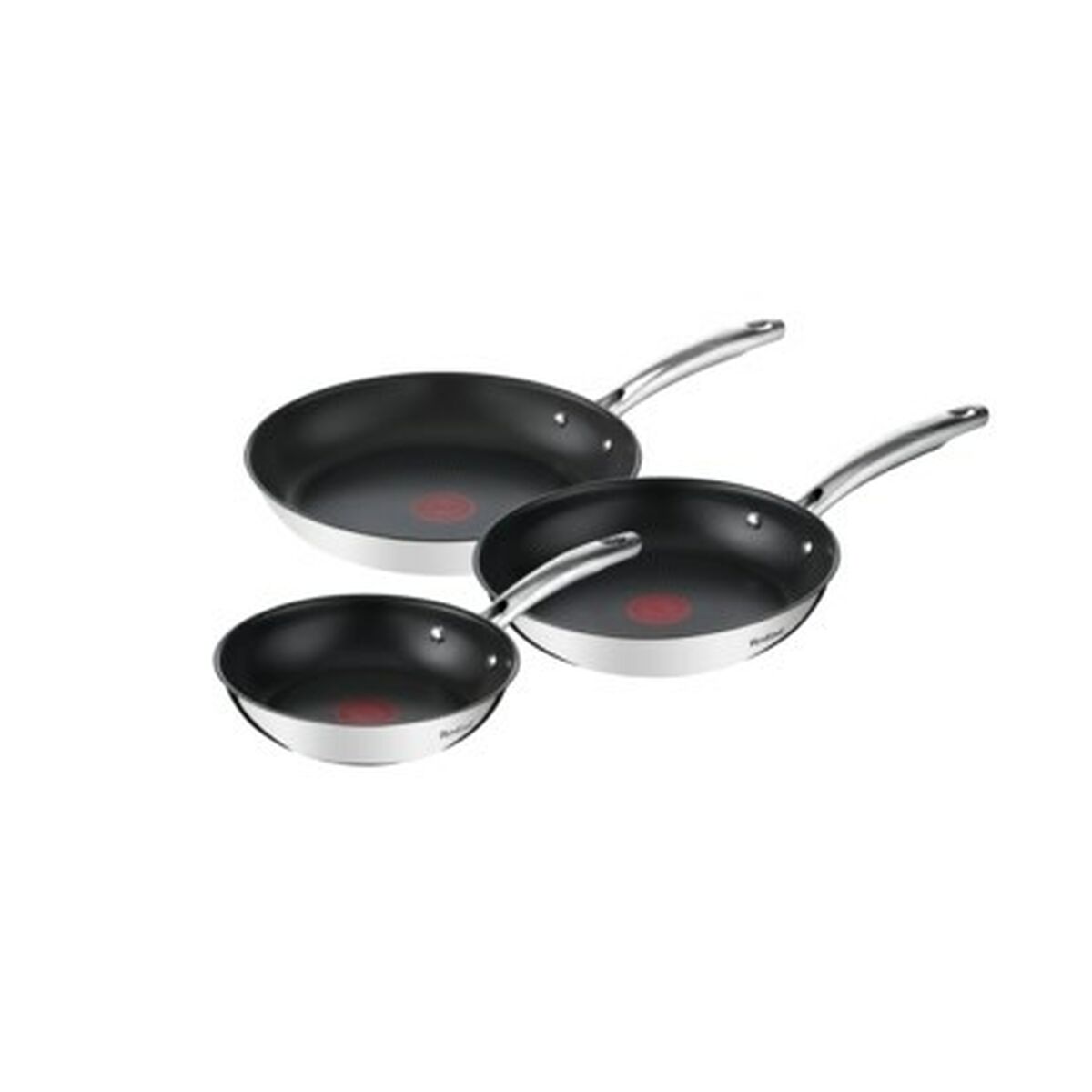 Sartén Tefal G732S334 Negro Acero Acero Inoxidable Ø 24 cm Ø 20 cm (3 Unidades)