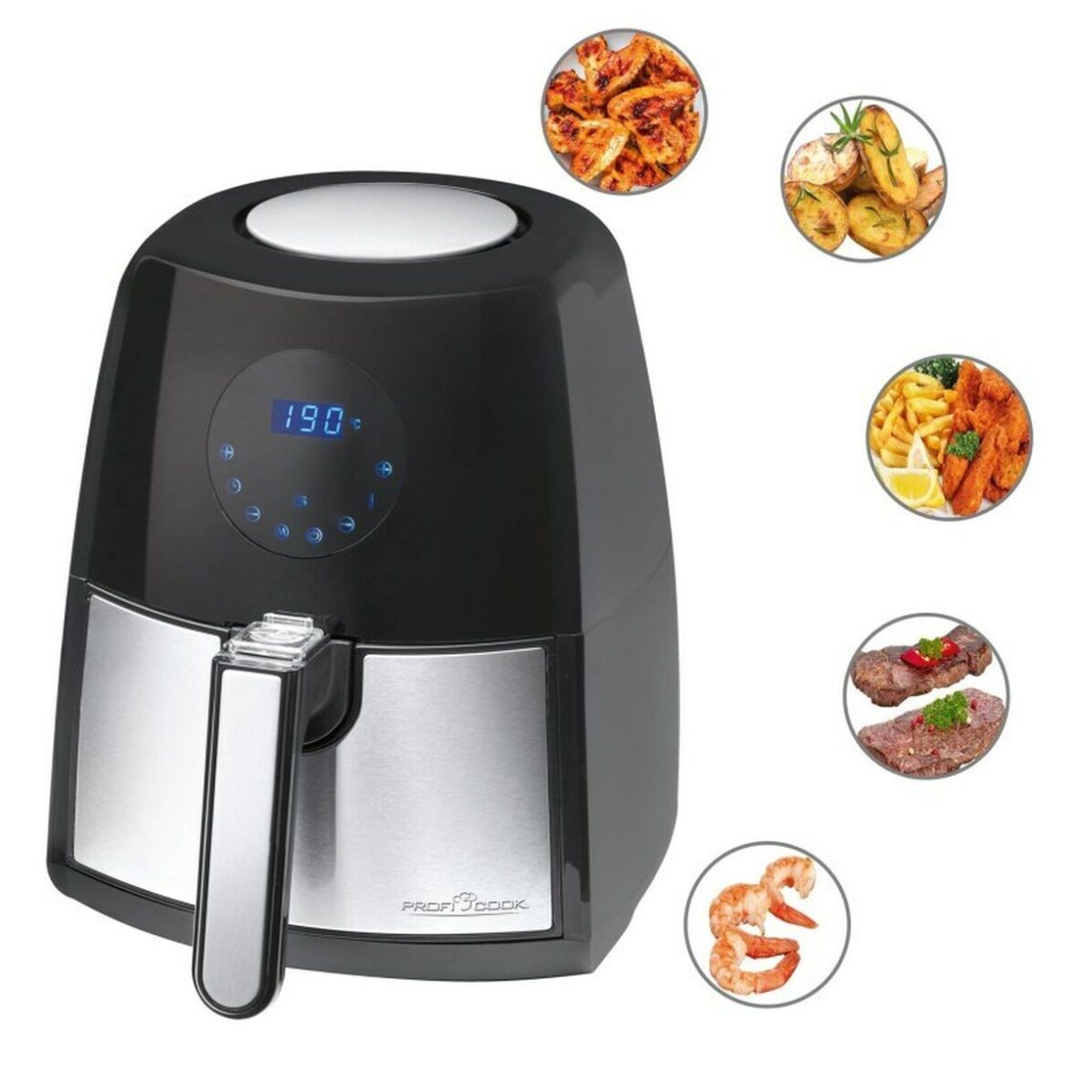 Freidora de Aire Proficook PC-FR 1147 H Negro 1500 W 2,5 L - Imagen 4
