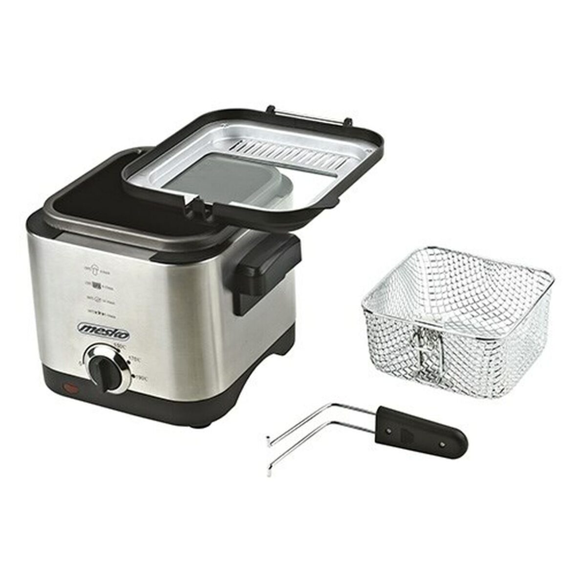 Freidora Mesko MS 4910 Negro Plateado 900 W 1,5 L - Imagen 3
