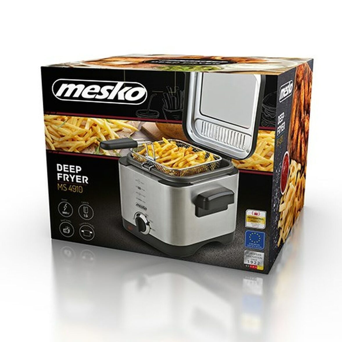 Freidora Mesko MS 4910 Negro Plateado 900 W 1,5 L - Imagen 6