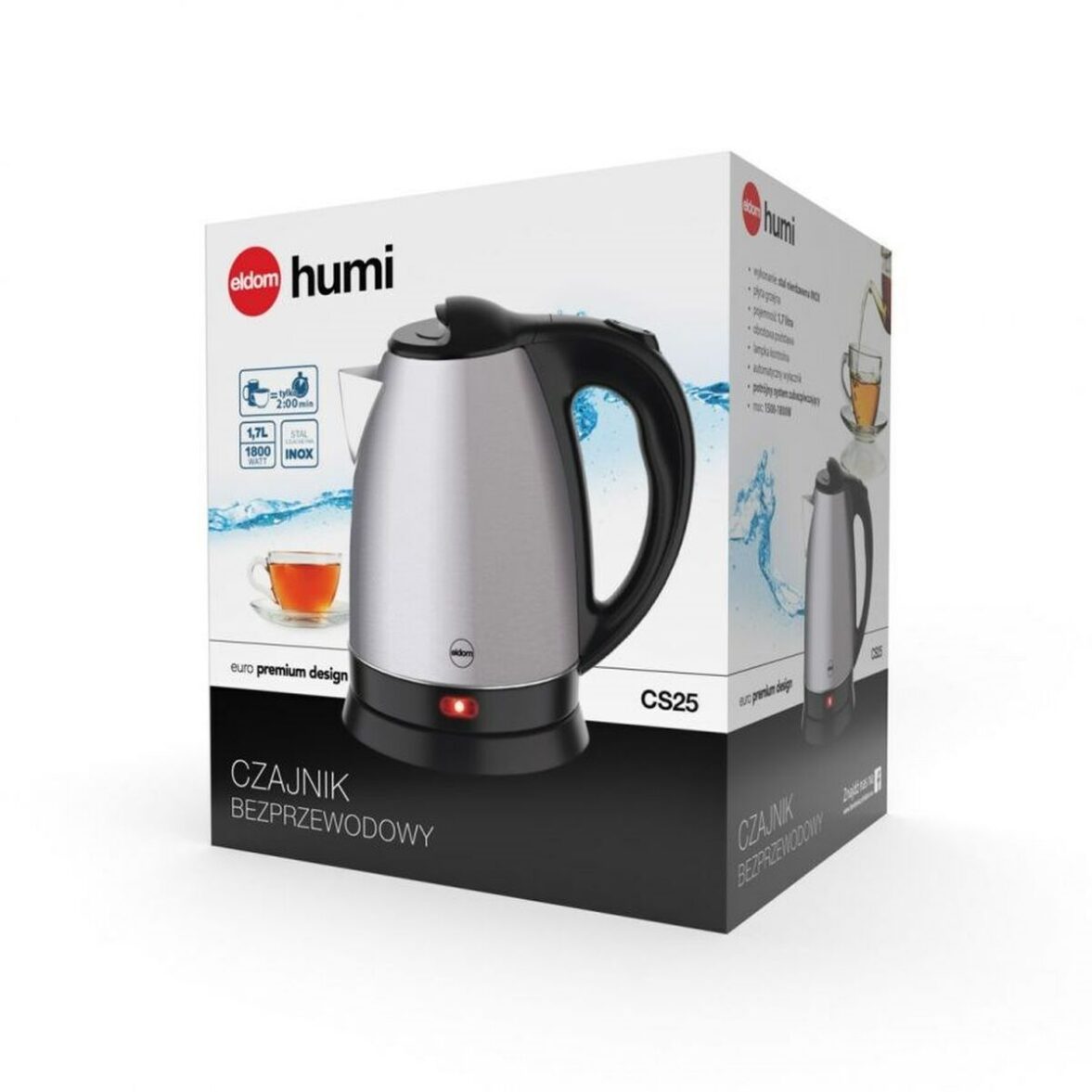 Hervidor Eldom HUMI Verde 1800 W 1,7 L - Imagen 4