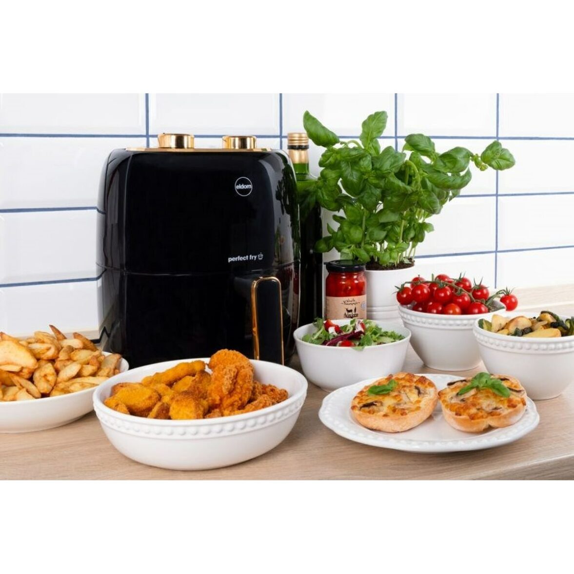 Freidora de Aire Eldom FR35 Negro Gris 1300 W 3,5 L - Imagen 3