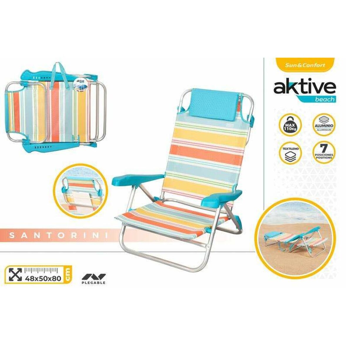 Silla Plegable Colorbaby Santorini 47 x 49 x 82 cm - Imagen 3