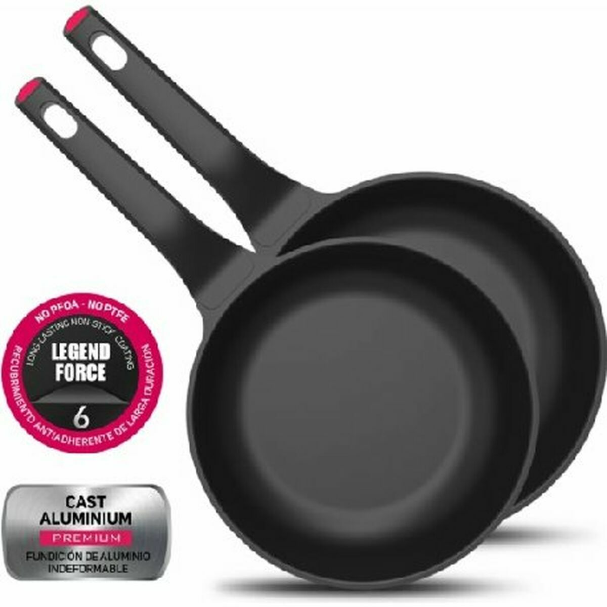 Sartén Antiadherente Taurus 980931000 Negro Ø 24 cm Aluminio (2 pcs)