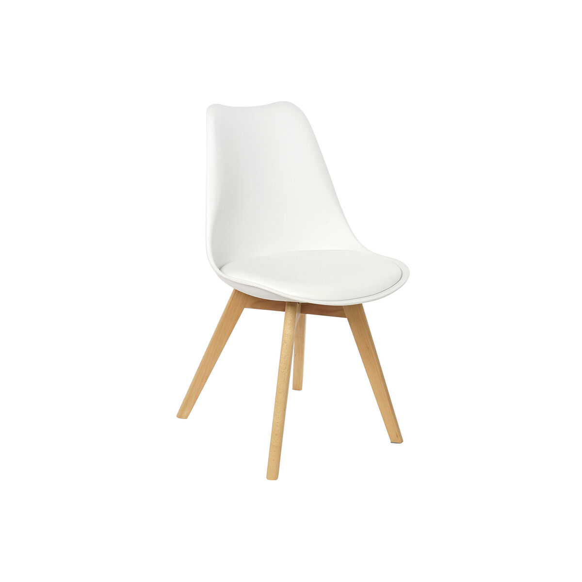 Silla DKD Home Decor 48 x 55 x 83 cm Blanco Polipropileno Haya