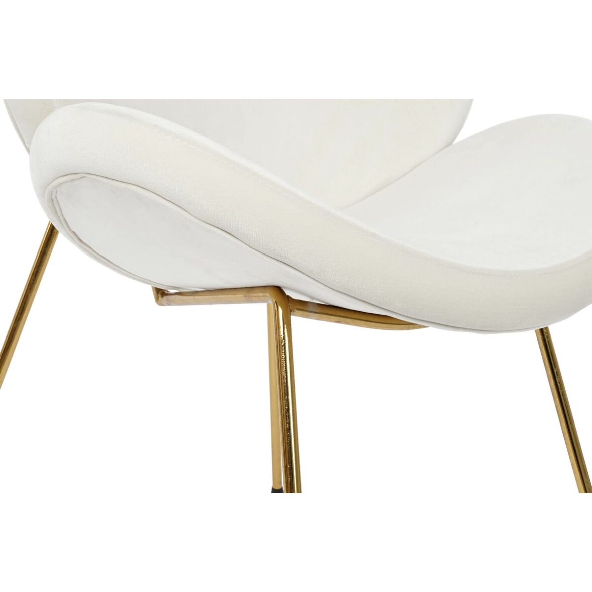 Silla DKD Home Decor Blanco Dorado 63 x 57 x 73 cm - Imagen 4