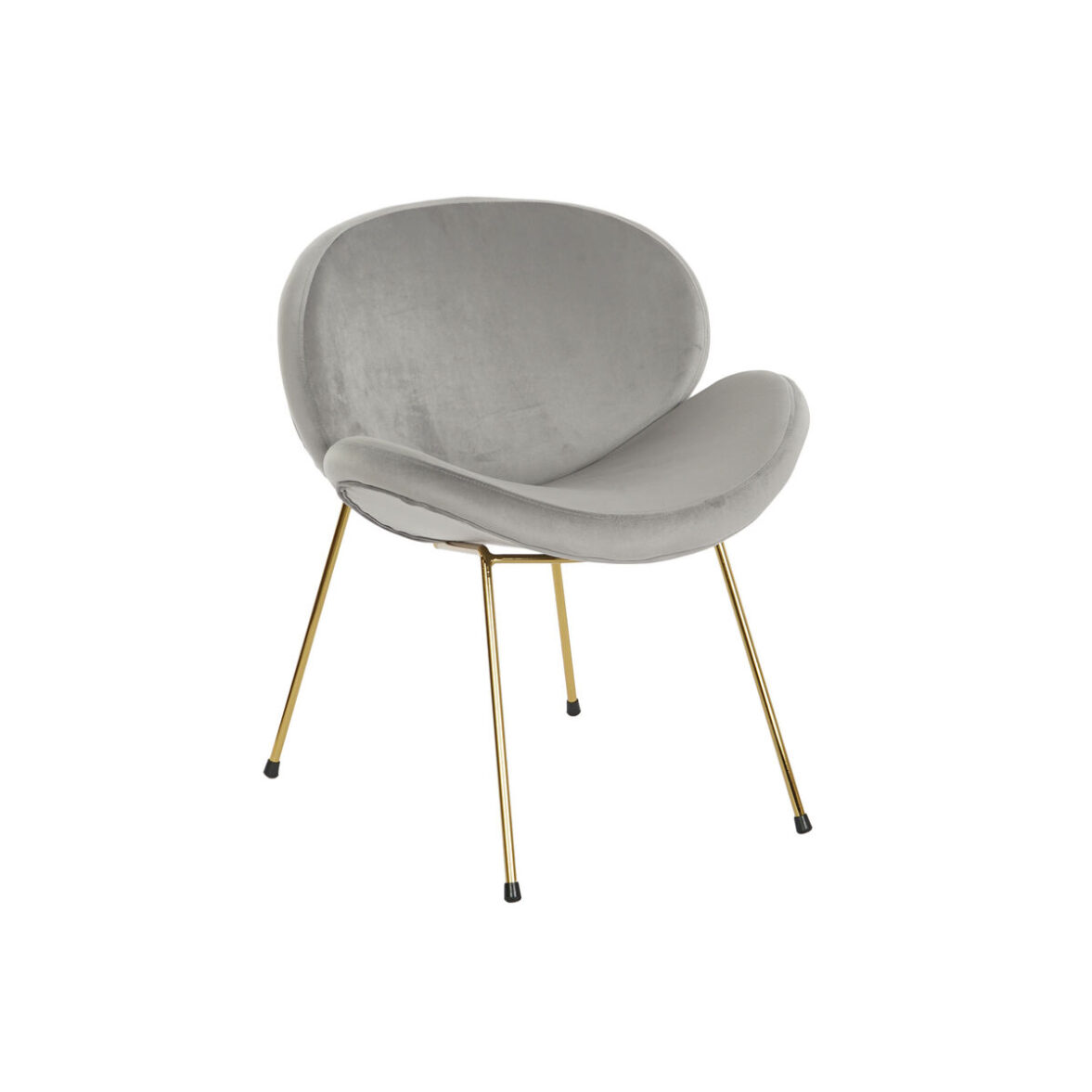 Silla DKD Home Decor Dorado Gris claro 62 x 58 x 73 cm
