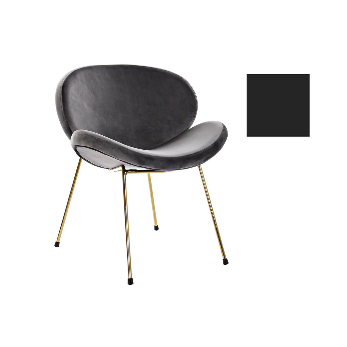 Silla DKD Home Decor 62 x 58 x 73 cm Negro Dorado Metal - Imagen 5